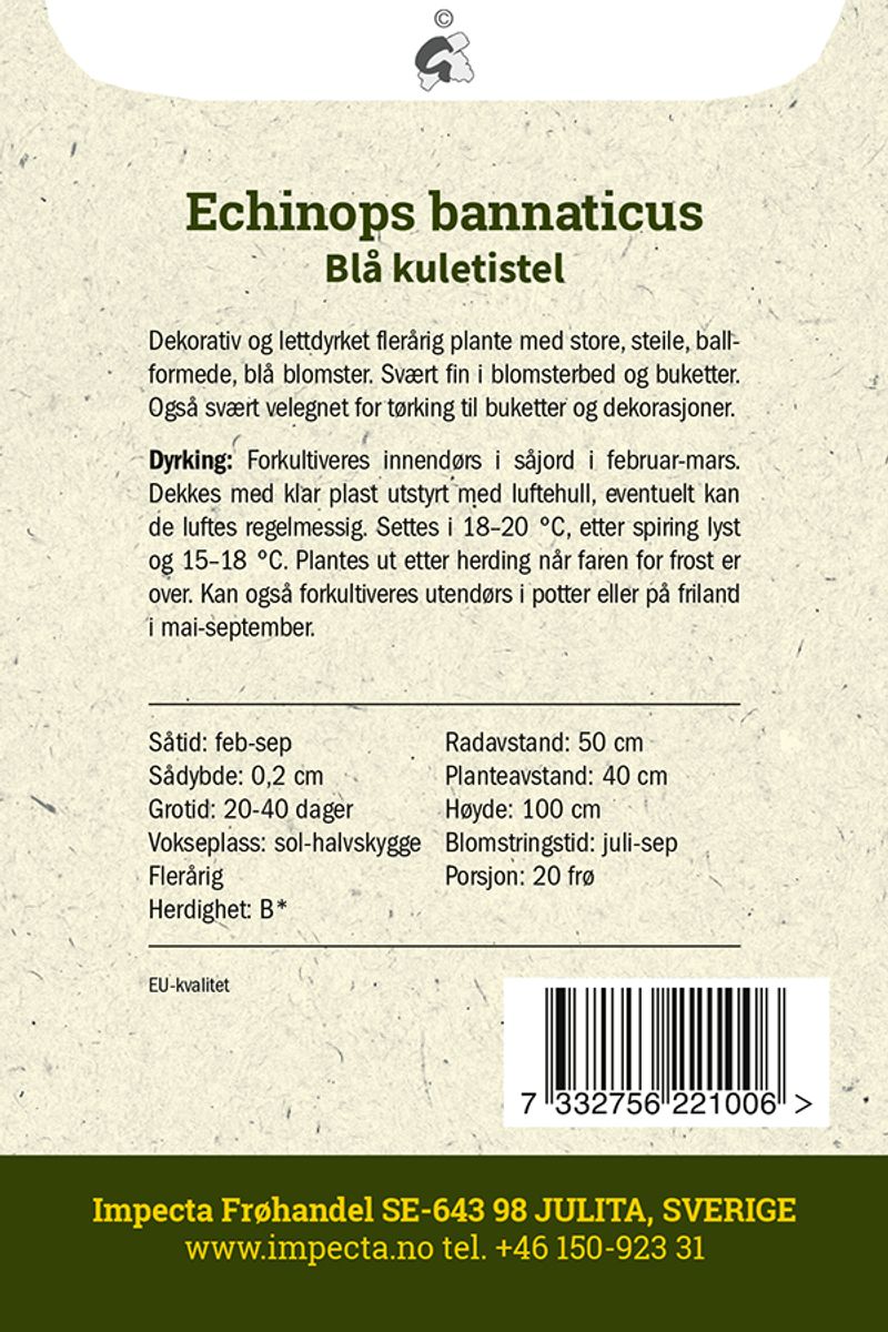 Blå kuletistel