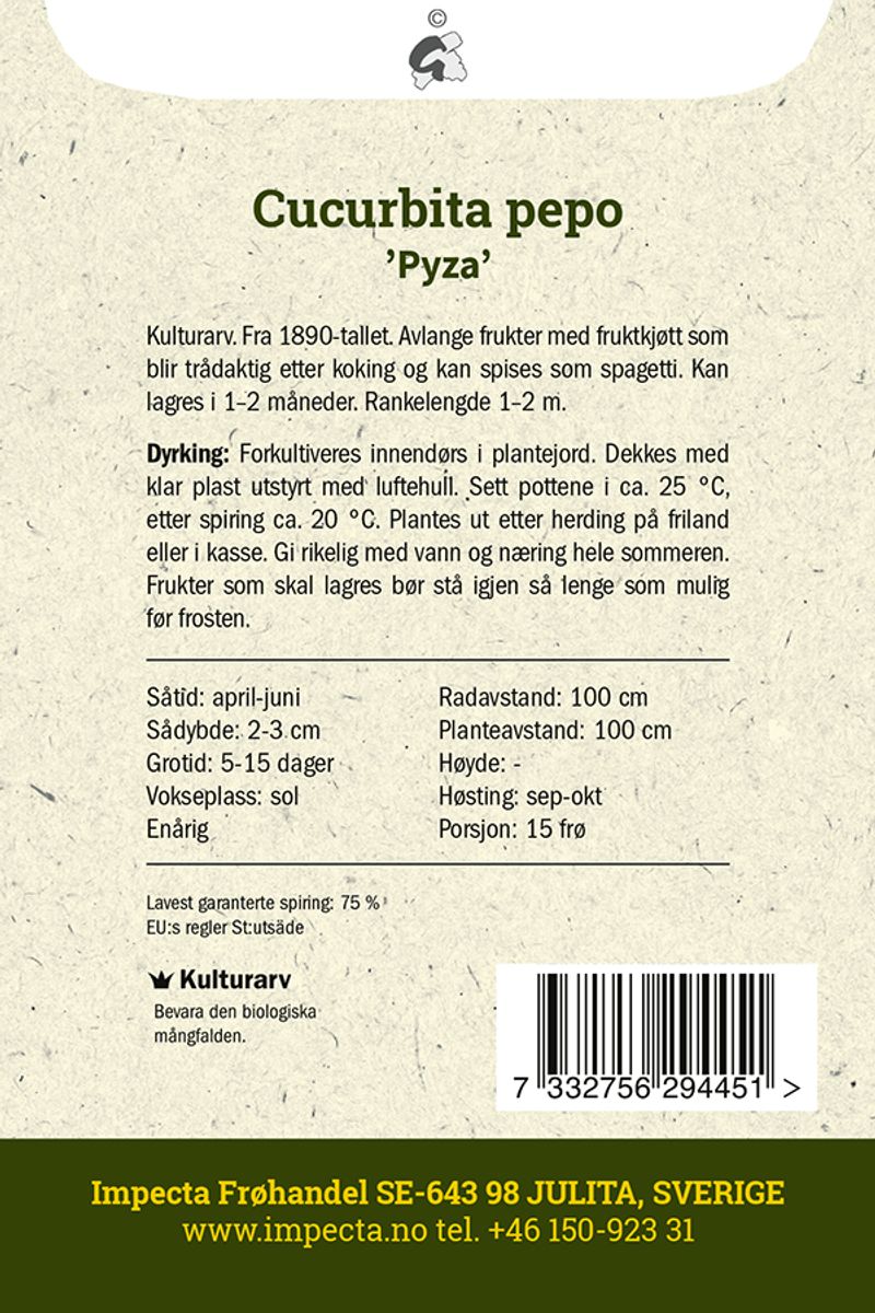 Spagettigresskar 'Pyza'