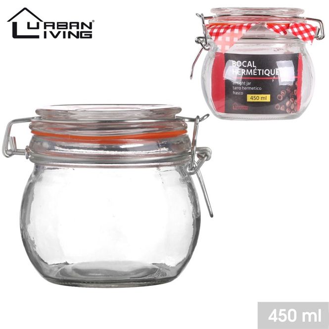 Hovedbilde Glasskrukke med lokk, 450ml